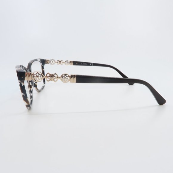 Guess GU2832 050 Brown Spotted Acetate/Gold Metal Women's New Eyeglasses. - Picture 7 of 9